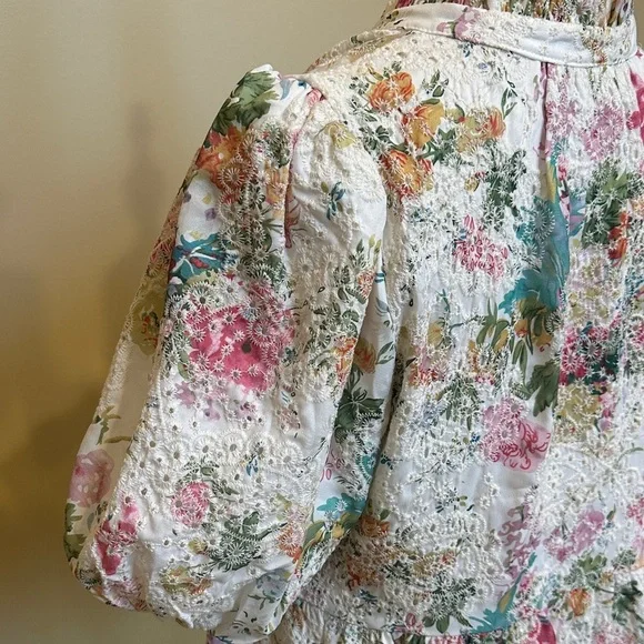 Sugarlips Floral Puff Sleeve Mini Dress - Picture 4 of 5